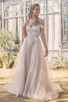 Style #C1107W Anabel Wedding Gown Ball Gown 00-14 White/Nude